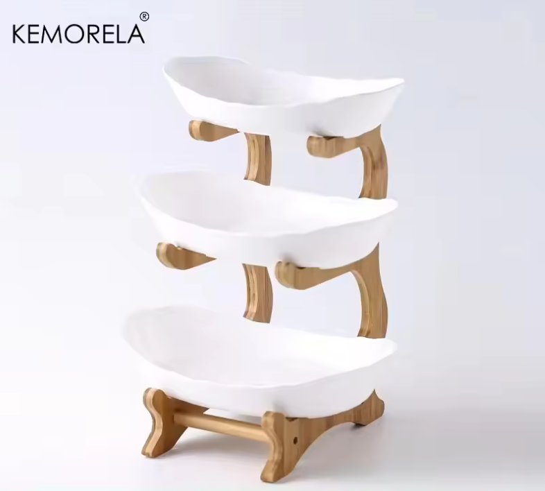 2/3-Laagse Fruitschaal – Moderne Snack Etage voor Fruit, Snoep en Desserts