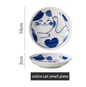 Set van 4 Keramische Sausbakjes – Sushi Sojaschaaltjes met Lucky Cat Design