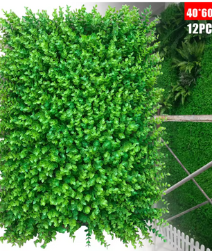 Set van 12 Kunsthaag Panelen – Kunst Buxus Wandpanelen voor Groene Wanddecoratie