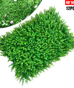 Set van 12 Kunsthaag Panelen – Kunst Buxus Wandpanelen voor Groene Wanddecoratie