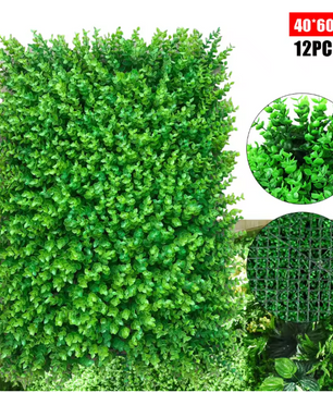 Set van 12 Kunsthaag Panelen – Kunst Buxus Wandpanelen voor Groene Wanddecoratie