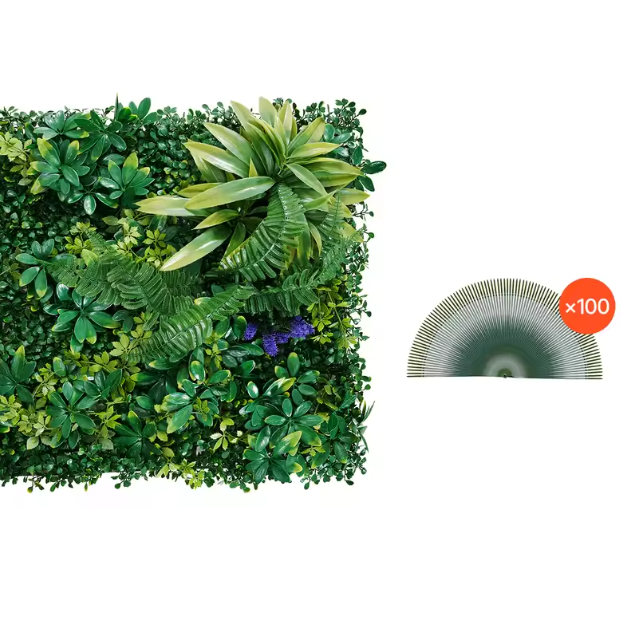 Set van 12 3D Kunsthaag Wandpanelen – Groene Buxus Plantwand voor Privacy en Decoratie