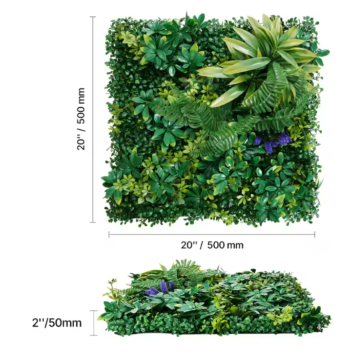 Set van 12 3D Kunsthaag Wandpanelen – Groene Buxus Plantwand voor Privacy en Decoratie