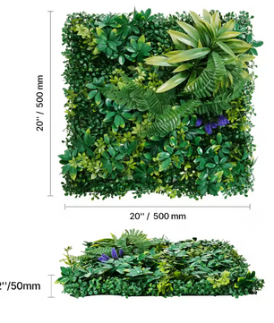 Set van 12 3D Kunsthaag Wandpanelen – Groene Buxus Plantwand voor Privacy en Decoratie