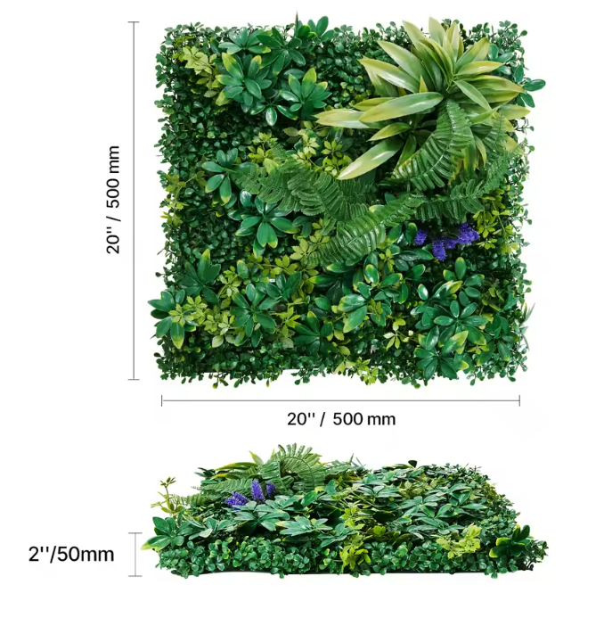 Set van 12 3D Kunsthaag Wandpanelen – Groene Buxus Plantwand voor Privacy en Decoratie