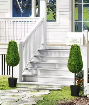 Set van 2 Kunst Buxus Planten 90 cm – Druppelvormige Kunstplanten in Pot