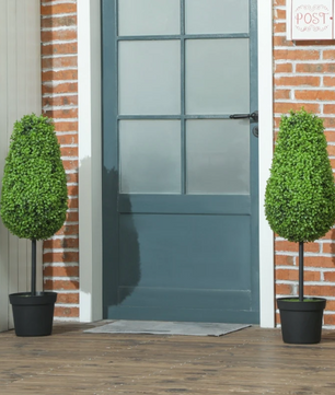 Set van 2 Kunst Buxus Planten 90 cm – Druppelvormige Kunstplanten in Pot