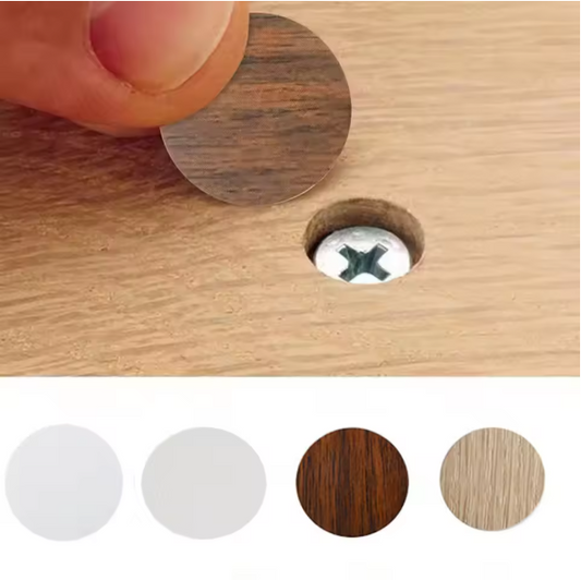 Set van 54 Zelfklevende Schroefgat Stickers – Houten Meubel Afdekdopjes