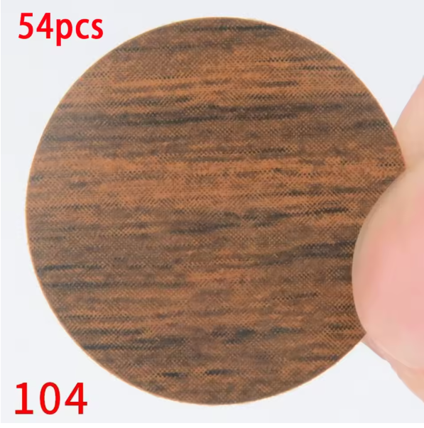 Set van 54 Zelfklevende Schroefgat Stickers – Houten Meubel Afdekdopjes