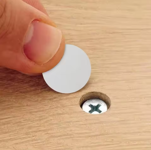 Set van 54 Zelfklevende Schroefgat Stickers – Houten Meubel Afdekdopjes