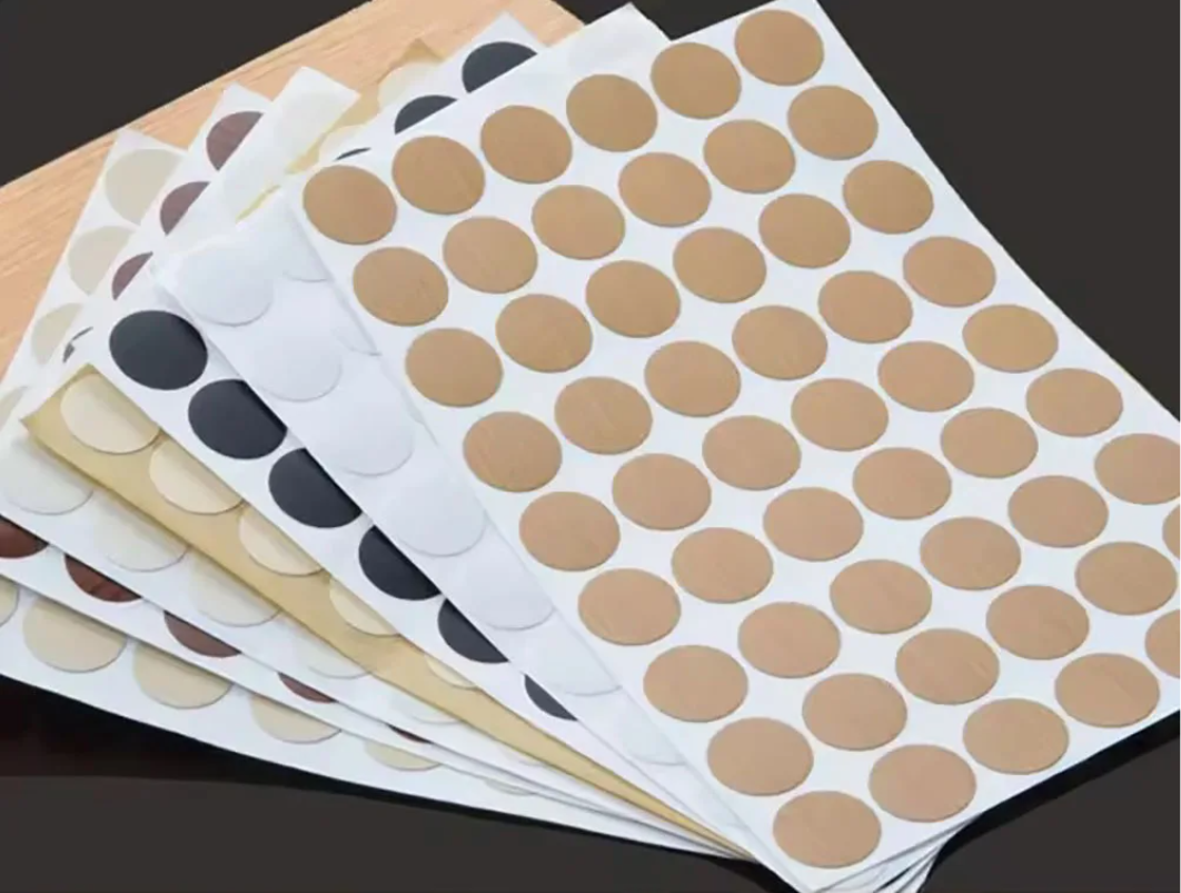 Set van 54 Zelfklevende Schroefgat Stickers – Houten Meubel Afdekdopjes