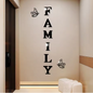 Acryl Spiegel Muursticker “Family” – 3D Letter Wanddecoratie met Vlinders