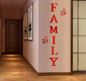 Acryl Spiegel Muursticker “Family” – 3D Letter Wanddecoratie met Vlinders