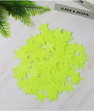 Glow in the Dark Sterren Muurstickers – Lichtgevende Sterren voor Plafond en Kinderkamer