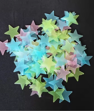Set van 100 Glow in the Dark Sterren – Lichtgevende Muurstickers voor Plafond en Kinderkamer