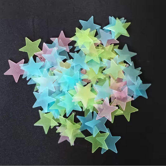 Set van 100 Glow in the Dark Sterren – Lichtgevende Muurstickers voor Plafond en Kinderkamer