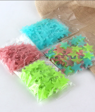 Set van 100 Glow in the Dark Sterren – Lichtgevende Muurstickers voor Plafond en Kinderkamer