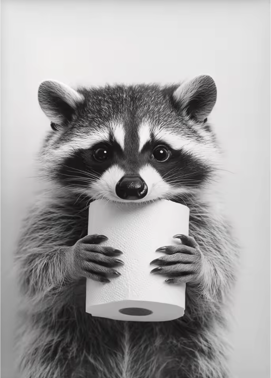 Grappige Dieren Toilet Poster – Humoristische Canvas Badkamer Wanddecoratie