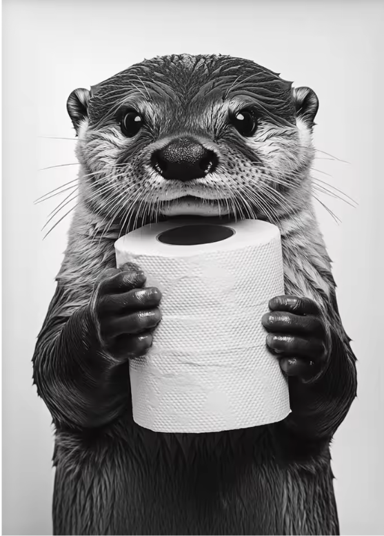 Grappige Dieren Toilet Poster – Humoristische Canvas Badkamer Wanddecoratie