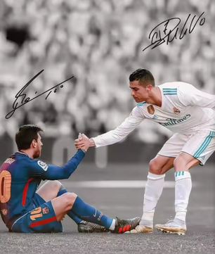 Voetbal Sterren Canvas Poster – Sport Moment Wanddecoratie