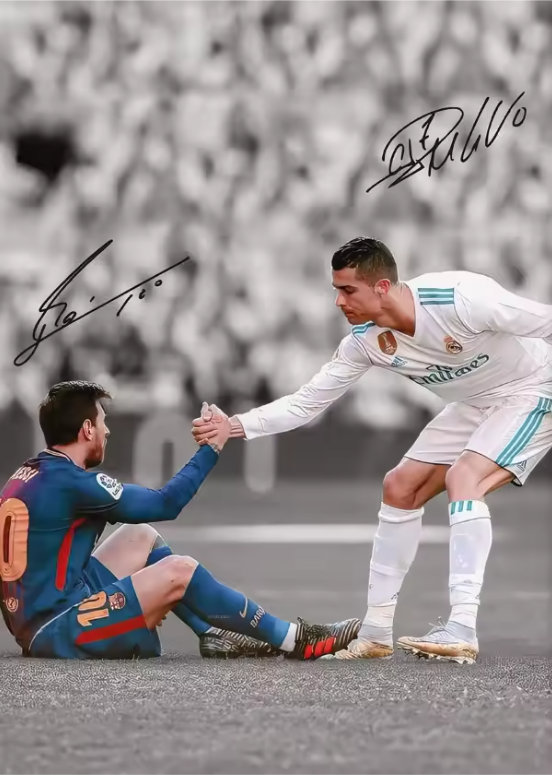 Voetbal Sterren Canvas Poster – Sport Moment Wanddecoratie