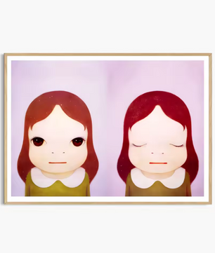 Japanse Cartoon Kunstposter op Canvas – Speelse Sleepwalking Doll Illustratie voor Kinderkamer of Woonruimte