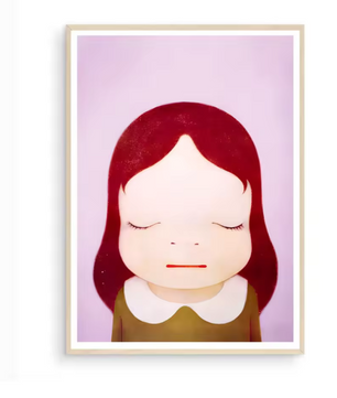 Japanse Cartoon Kunstposter op Canvas – Speelse Sleepwalking Doll Illustratie voor Kinderkamer of Woonruimte