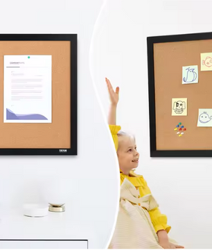 Kurk Prikbord met MDF Frame – Groot Bulletin Board voor Notities, Foto’s en Planning