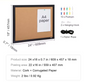 Kurk Prikbord met MDF Frame – Groot Bulletin Board voor Notities, Foto’s en Planning
