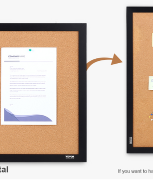 Kurk Prikbord met MDF Frame – Groot Bulletin Board voor Notities, Foto’s en Planning