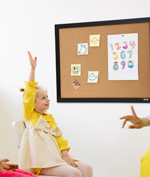 Kurk Prikbord met MDF Frame – Groot Bulletin Board voor Notities, Foto’s en Planning