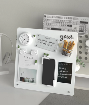 Magnetisch Memobord met Standaard – Metalen Tafel Prikbord voor Notities, Foto’s en Magneten