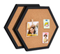 Hexagon Kurk Prikbord met Houten Frame – Decoratief Wand Memobord voor Foto’s en Notities