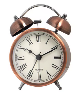 Nordic Retro Metalen Wekker – Minimalistische Bureau- en Nachtkastklok met Verlichting