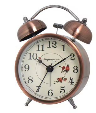 Nordic Retro Metalen Wekker – Minimalistische Bureau- en Nachtkastklok met Verlichting