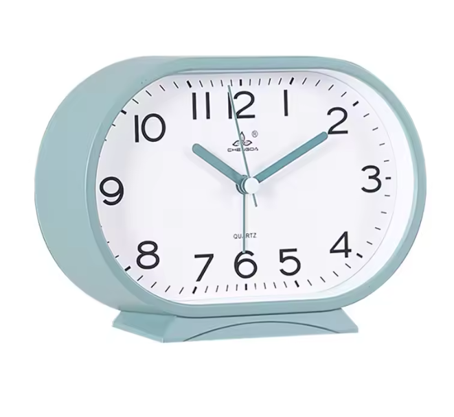 Compacte Bureau Wekker – Klassieke Quartz Nachtkastklok voor Slaapkamer en Bureau