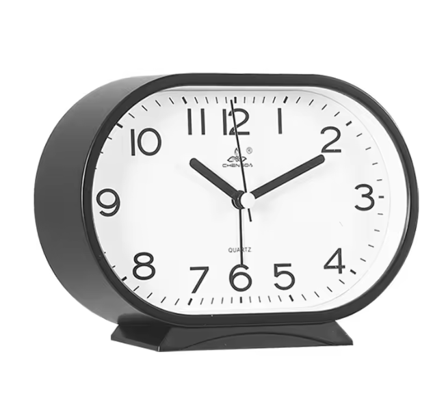 Compacte Bureau Wekker – Klassieke Quartz Nachtkastklok voor Slaapkamer en Bureau