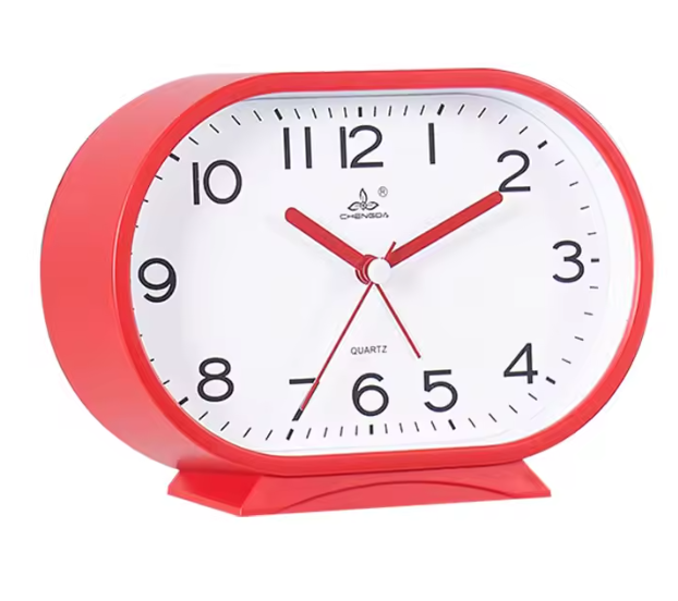 Compacte Bureau Wekker – Klassieke Quartz Nachtkastklok voor Slaapkamer en Bureau