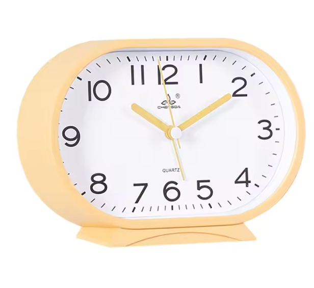 Compacte Bureau Wekker – Klassieke Quartz Nachtkastklok voor Slaapkamer en Bureau