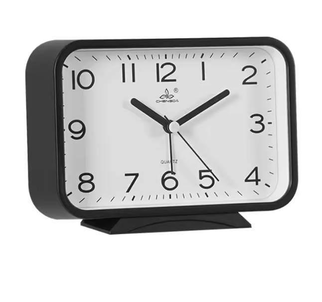 Compacte Bureau Wekker – Klassieke Quartz Nachtkastklok voor Slaapkamer en Bureau