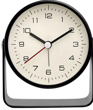 Vintage Retro Analoge Wekker – Stille Metalen Nachtkastklok met Snooze