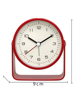 Vintage Retro Analoge Wekker – Stille Metalen Nachtkastklok met Snooze