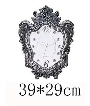 Vintage Europese Wandklok 35,6 cm – Klassieke Klok met Romeinse Cijfers