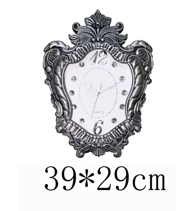 Vintage Europese Wandklok 35,6 cm – Klassieke Klok met Romeinse Cijfers