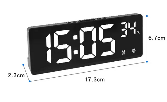 Digitale LED Wekker met Spraakbediening – Dual Alarm, Temperatuur en Snooze