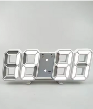 3D LED Digitale Wekker – Wand- en Bureauklok met Tijd, Datum en Temperatuur