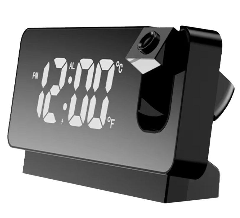 Digitale Projectie Wekker met Spiegel Display – LED Klok met Plafond Projector