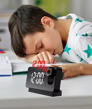 Digitale Projectie Wekker met Spiegel Display – LED Klok met Plafond Projector