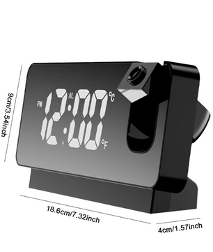 Digitale Projectie Wekker met Spiegel Display – LED Klok met Plafond Projector