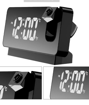 Digitale Projectie Wekker met Spiegel Display – LED Klok met Plafond Projector